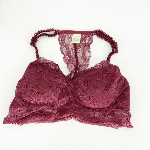 Other - Cranberry Racerback Balconette Lace Bra